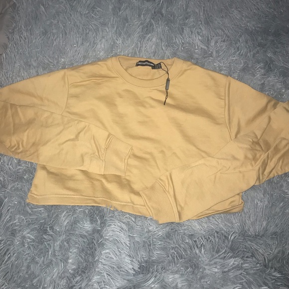 Pretty Little Thing, Sand crop top, unworn US 6 - Picture 1 of 2